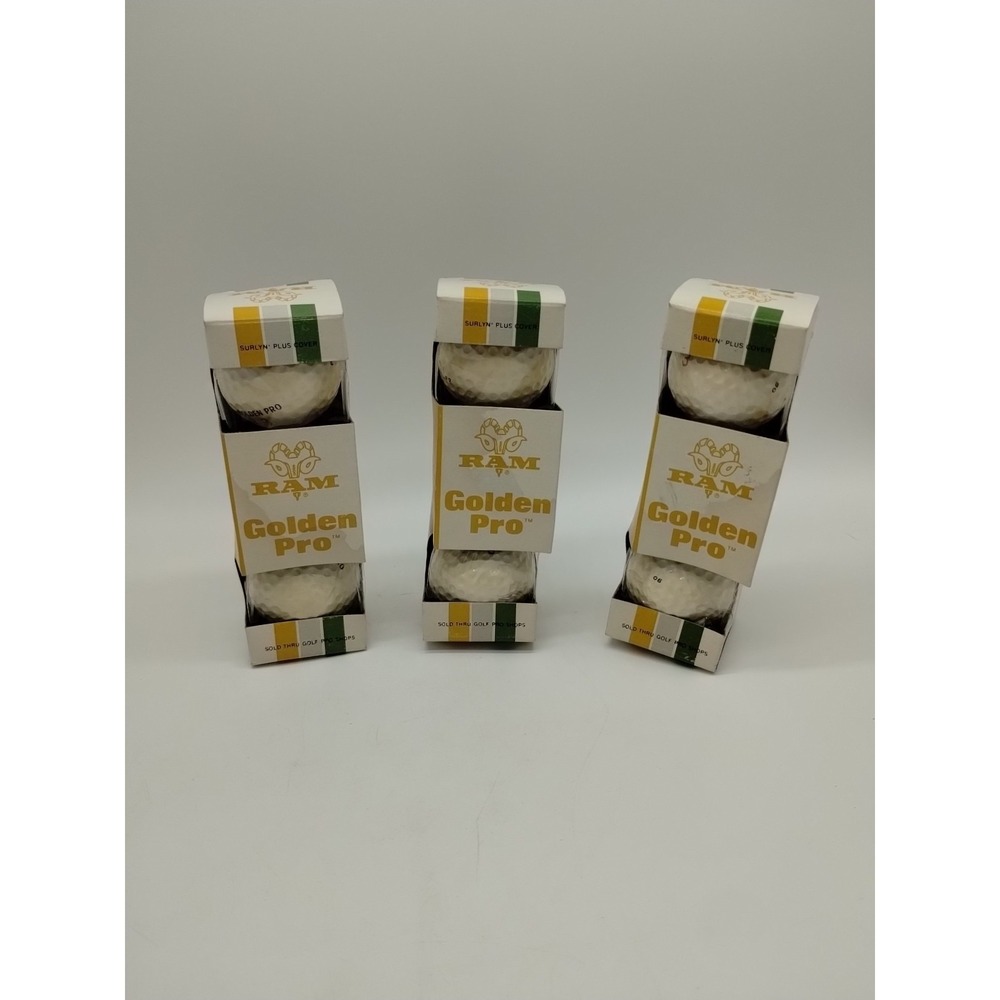 New Never Used Vintage Ram Golden Pro 3 Sleeves 3 Golf Balls Each
